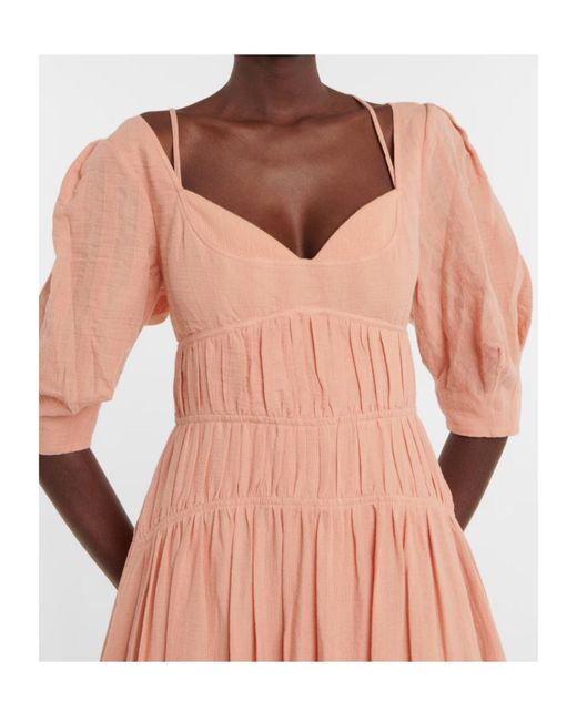 Jonathan Simkhai Pink Sweetheart Neckline Dress