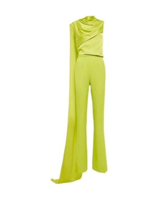 Safiyaa Yellow Cara Crêpe Jumpsuit