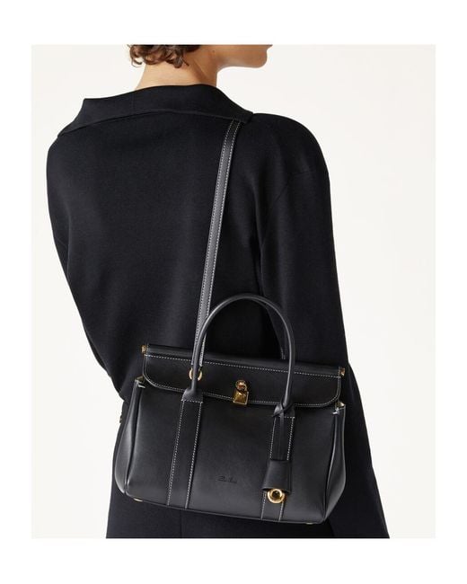Loro Piana Black Loom Bag L25 Handbag