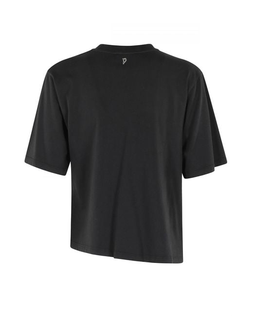 Dondup Black Asymmetric T-Shirt