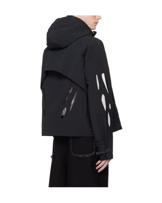 HELIOT EMIL Black Hooded Casual Jacket for men