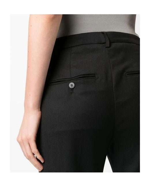 Dondup Black Straight Leg Tailored Pants