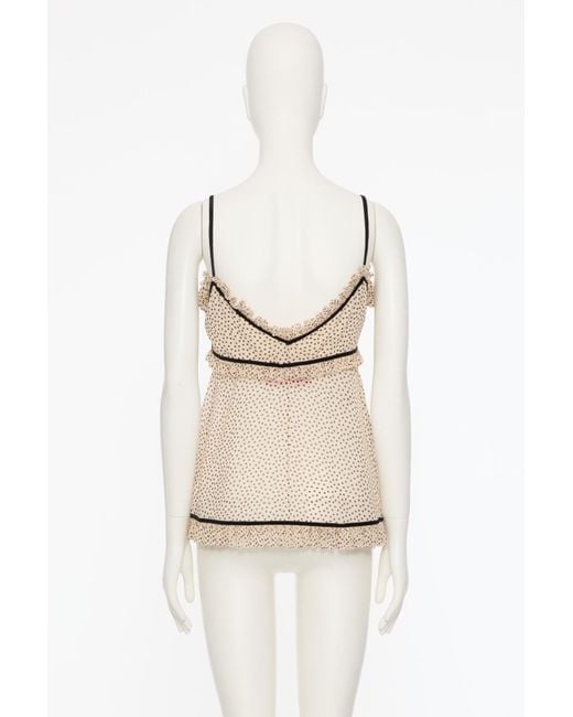 Valentino Natural Polka Dot Camisole