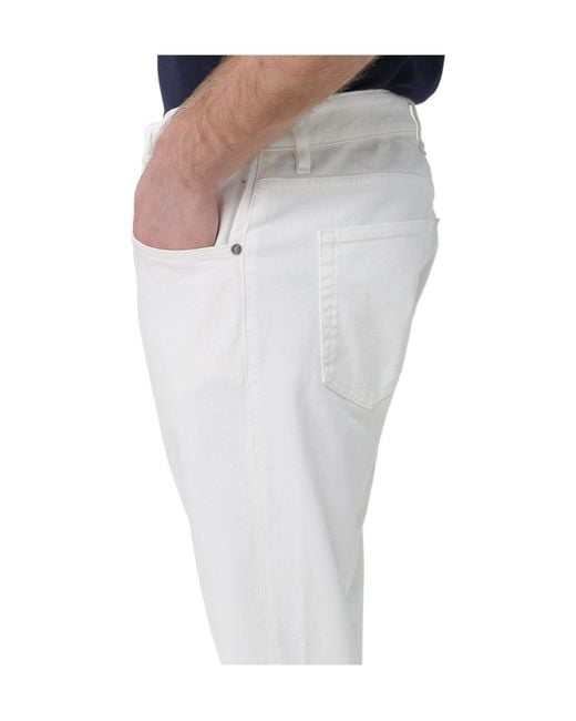 Pt Pantaloni White Pt Torino Cinque Tasche Slim Jeans for men