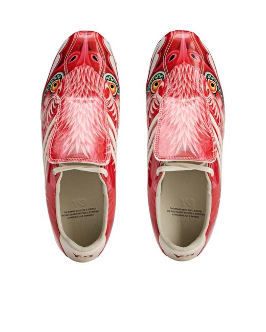 Y-3 Pink F 50 Tunit Graphic Low-Top Sneakers for men