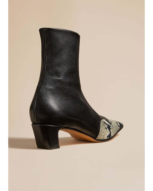 Khaite Black Nevada Ankle Stretch Boot 40