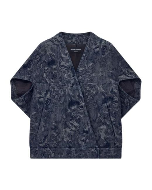 Giorgio Armani Blue Oversized Jacket