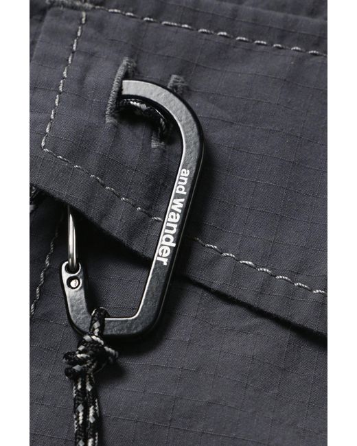 And Wander Gray Technical Shirt Jacket for men