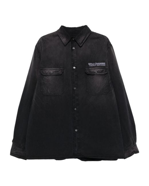 Willy Chavarria Black Corcoran Shirt for men