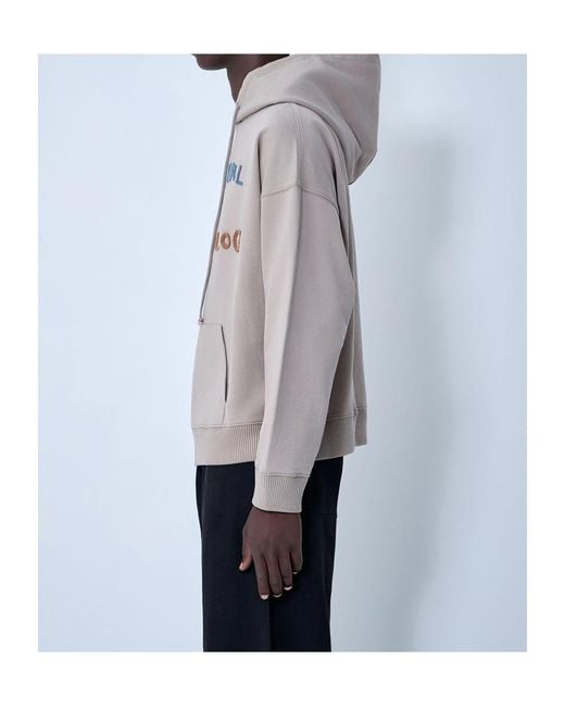 STORY mfg. Gray Geo Hooded Sweatshirt for men