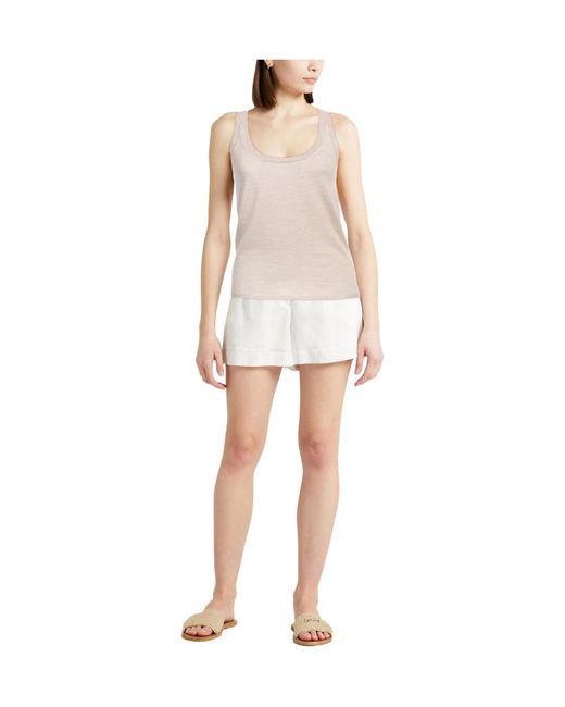 Max Mara Natural Minimalist Sleeveless Knitted Top