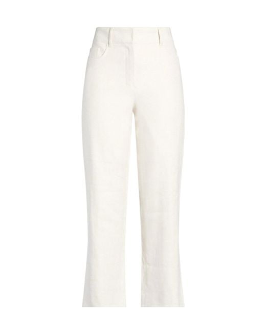 Max Mara White Simple Straight-Leg Pants