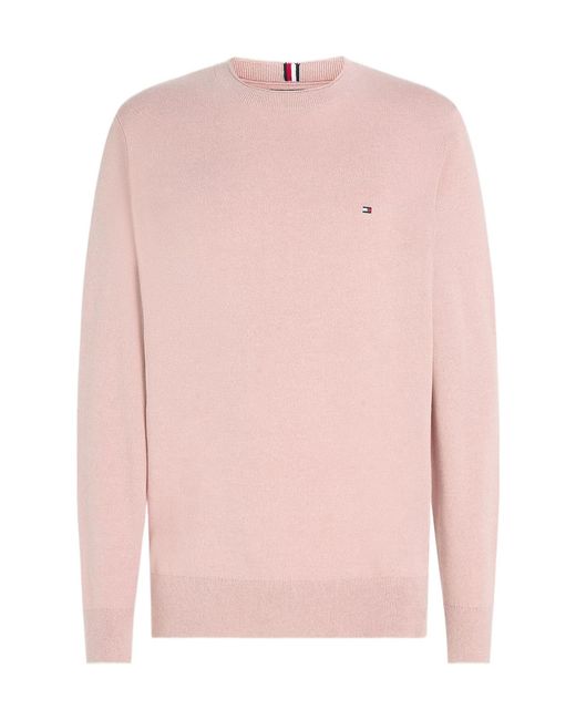 Tommy Hilfiger Pink Logo-Embroidered T-Shirt for men