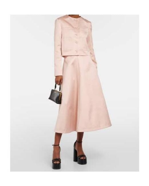 Altuzarra Pink Varda Satin Midi Skirt