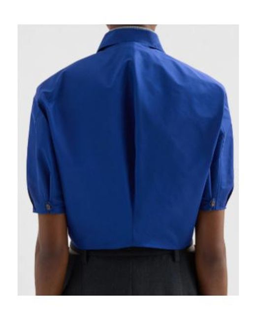 Jil Sander Blue Technical Faille Shirt