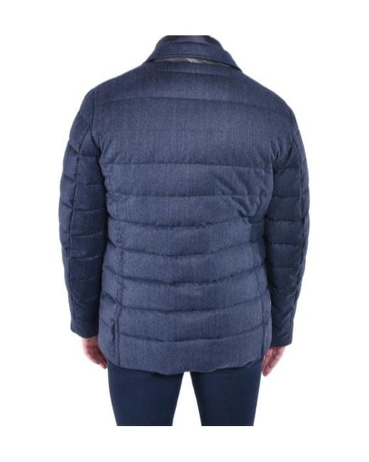 Moorer Blue Long Sleeve Down Jacket for men