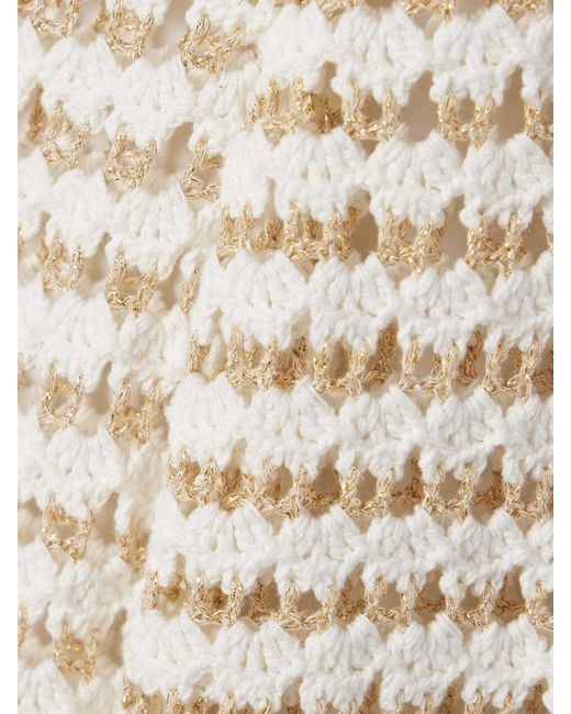 Zimmermann Natural Round-Collar Long-Sleeved Dress