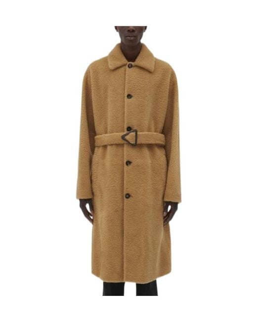 Bottega Veneta Natural Girdle Wool Coat for men