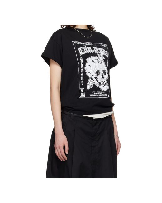 Lu'u Dan Black Box Neck T-Shirt for men