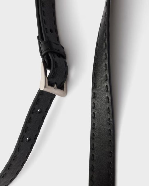 Prada White Antiqued Leather Belt for men