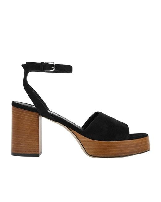 Totême Black Platform High-Heeled Sandals