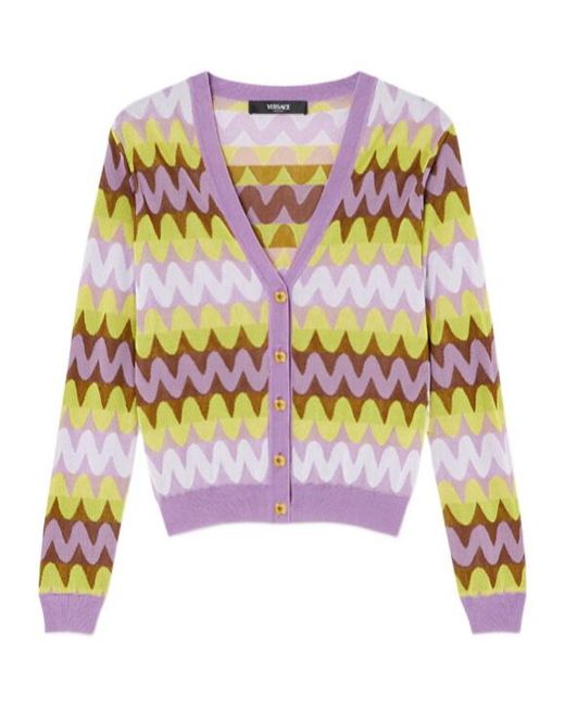 Versace Multicolor V-Neck Cardigan