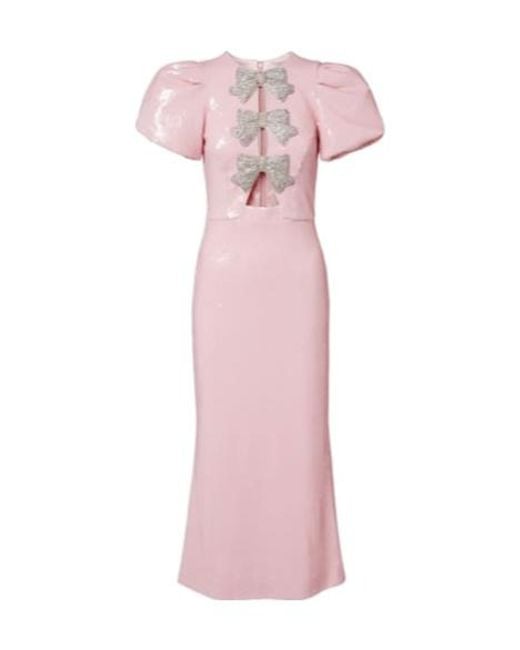 Rebecca Vallance Pink Lydia Cutout Sequined Cocktail Dress