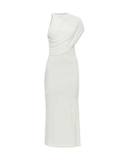 Courreges White Round Neck Dress