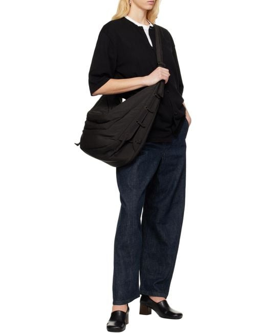 Lemaire Black Game Large Zipped Shoulder Bag