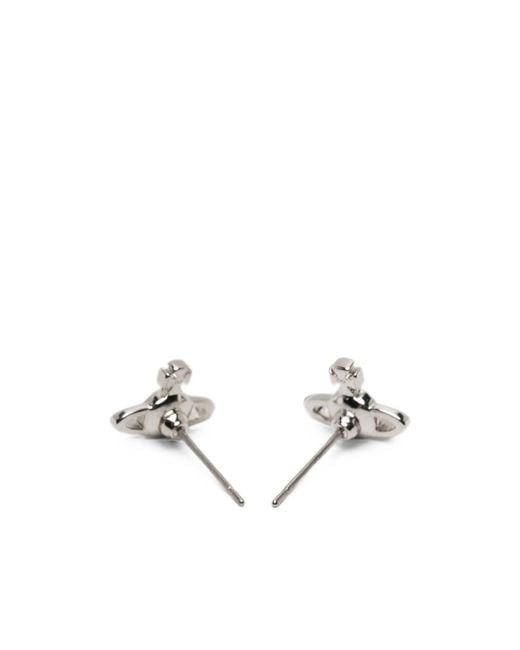 Vivienne Westwood White Orb Earrings