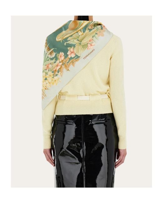 Ferragamo Multicolor Leopard-Motif Scarf