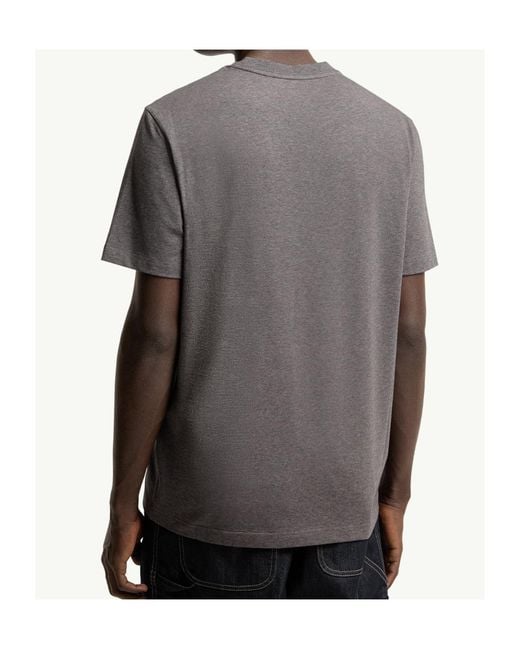 Moncler Gray Logo Cotton T-Shirt for men