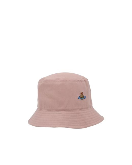 Vivienne Westwood Pink Orb-Embroidered Bucket Hat