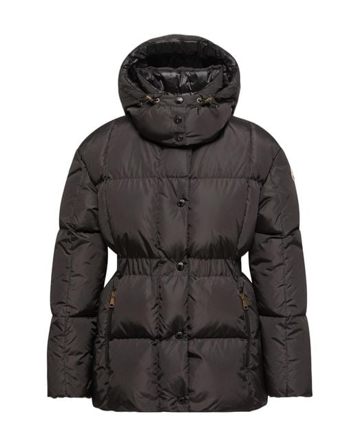 Moncler Black Agneux Hooded Short Down Jacket