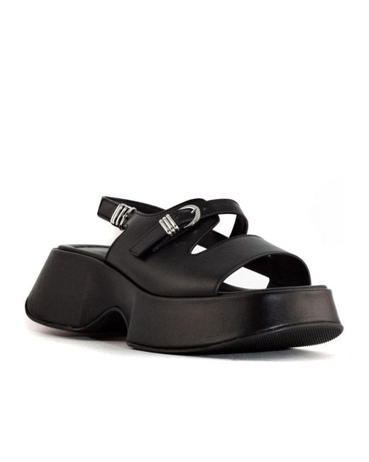 Vic Matié Black Sensory Platform Heeled Sandals