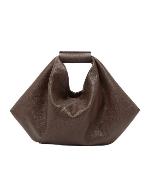 MM6 by Maison Margiela Brown Japanese Draped Mini Bag