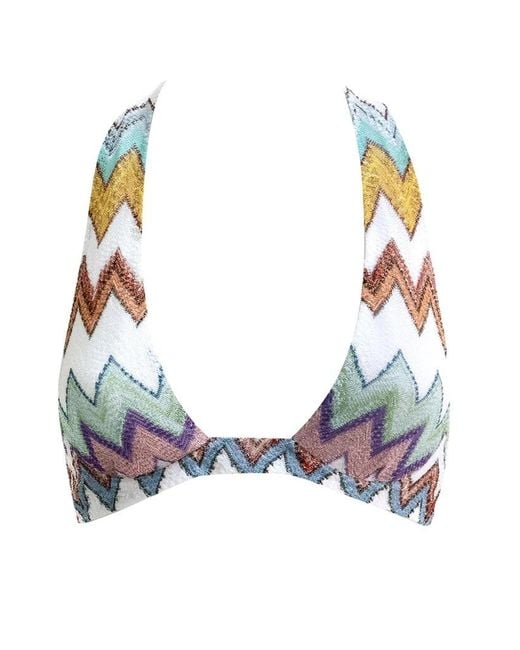 Missoni White Zigzag Tied Bikini