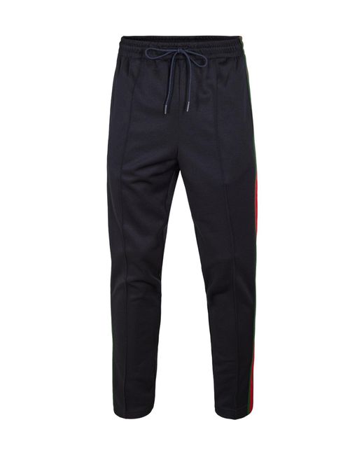 Gucci Blue Solid Straight Leg Pants for men