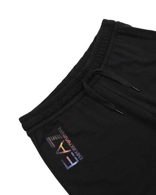 EA7 Black Logo Printed Sweatpants