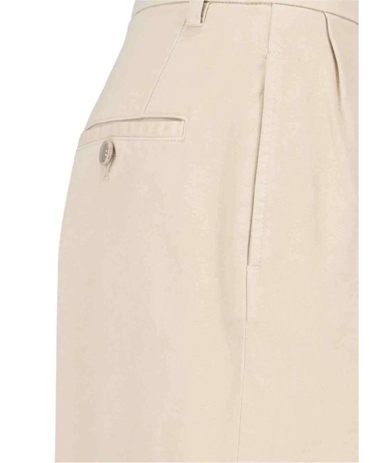 Aspesi Natural Pleated Tailored Trousers