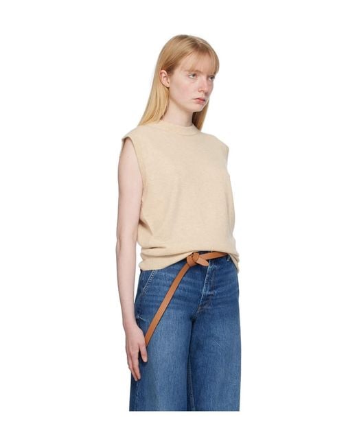 Anine Bing Natural Ronan Knit Vest