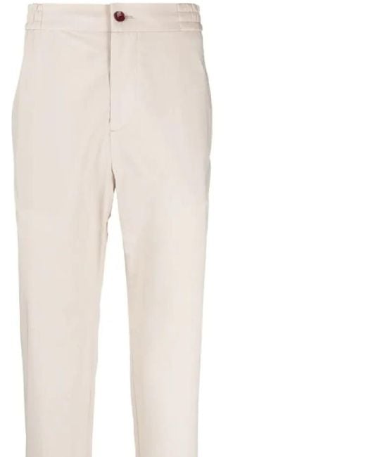 Etro White Straight Leg Tailored Trousers for men