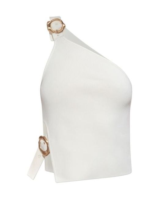 Cult Gaia White Sleeveless Tops