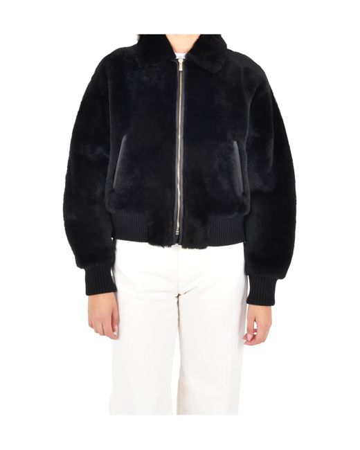 Max Mara Black Studio Aloa Zip-Up Coat