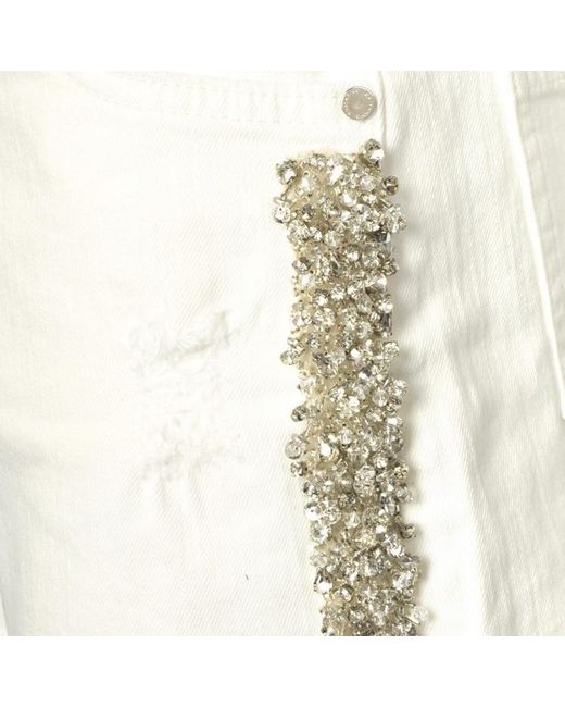Ermanno Scervino White Logo Shorts