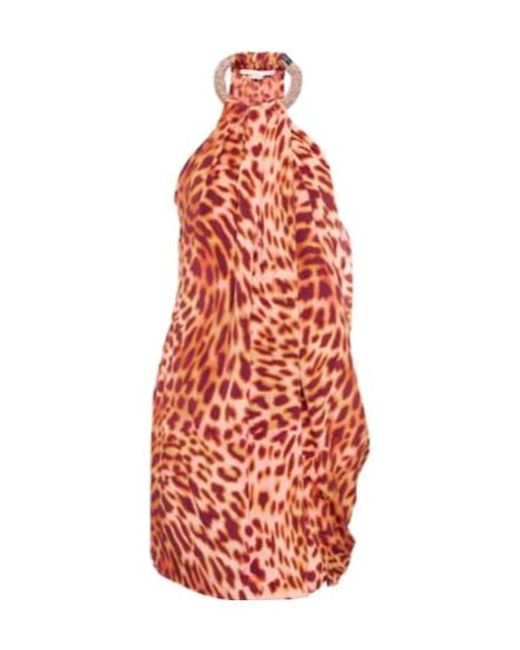 Stella McCartney Red Printed Halterneck Minidress