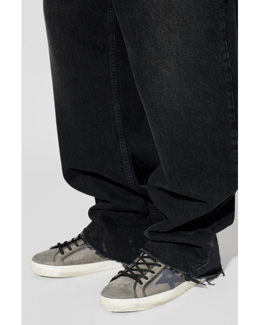 Golden Goose Deluxe Brand Gray Super Star Lace-Up Sneakers for men