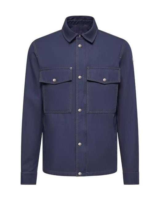 Moncler Blue Watagua Overshirt Jacket for men