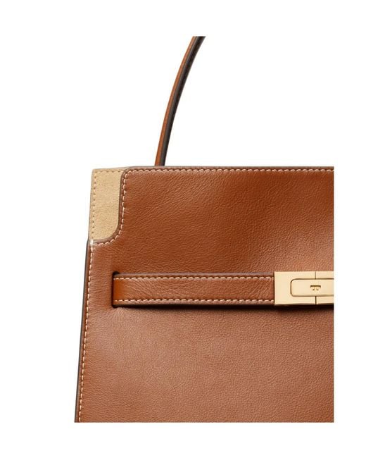 Tory Burch Brown Lee Radziwill Small Tote Bag