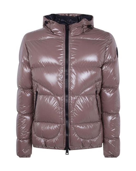 Herno Men's Brown Zip-Up Hooded Down Jacket